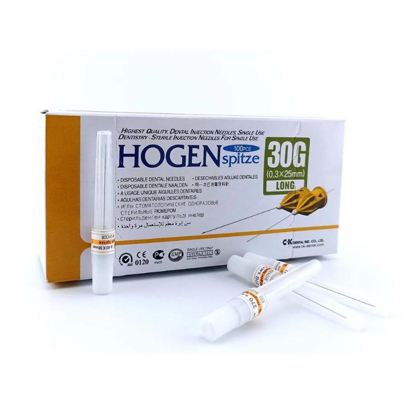 Голки стоматологічні ін'єкційні, Розмір 30G (0,3), 25 mm (мм), метричний тип